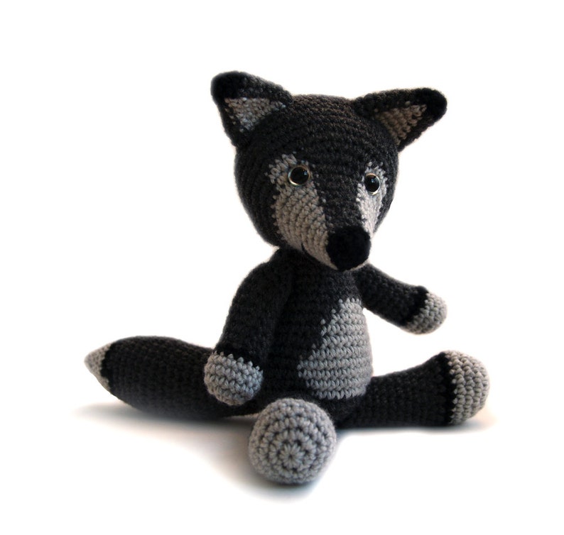 Patron au crochet Loup amigurumi téléchargement direct pdf néerlandais, anglais image 1