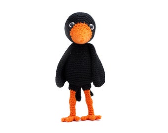 Haakpatroon Kraai - amigurumi - directe download pdf (Nederlands, Engels)