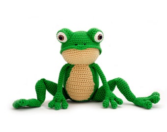 Patron au crochet Grenouille - amigurumi - téléchargement direct pdf (néerlandais, anglais)