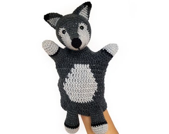 Crochet pattern Hand Puppet Wolf - amigurumi - instant download pdf
