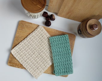 Crochet Pattern | Crochet Washcloth Pattern | Crochet dishrag | Crochet Kitchen Items | Crochet Bathroom | Modern Daily Washcloth