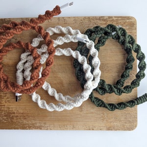 Macrame Phone Charger | iPhone Charger Android Type-C USB-C | Handmade Sustainable Cotton | Macrame Accessories | Durable Phone Cord