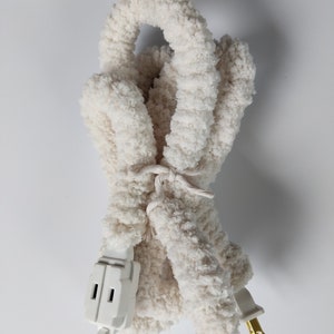 Chunky Covered Extension Cord Multiple Colors RESTOCKED Home Decor Cream