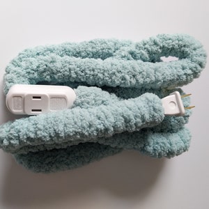 Chunky Covered Extension Cord Multiple Colors RESTOCKED Home Decor Baby Blue