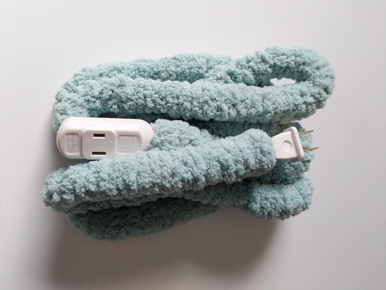 Chunky Covered Extension Cord Multiple Colors RESTOCKED Home Decor Baby Blue