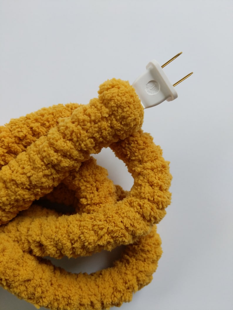 Chunky Covered Extension Cord Multiple Colors RESTOCKED Home Decor Mustard