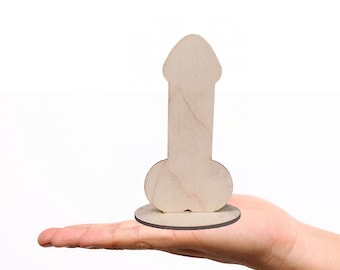 Willy forma de pene libre corte láser blanco despedida de soltera en blanco fiestas regalos hazlo tu propio grosero Día de San Valentín divertido 3mm ply