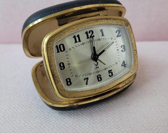 1970s vintage travel clock, vintage  alarm clock, Jaz clock
