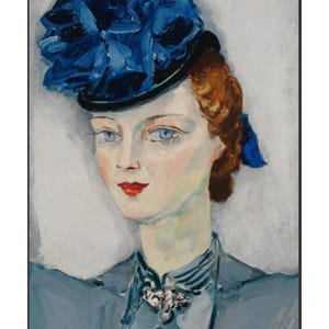 Cartel de exposición de Kees van Dongen sombrero azul, cartel de museo de van Dongen