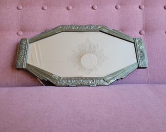 French Art Deco mirror, 1920s mirror, octagonal mirror, art deco wall mirror, art deco from France