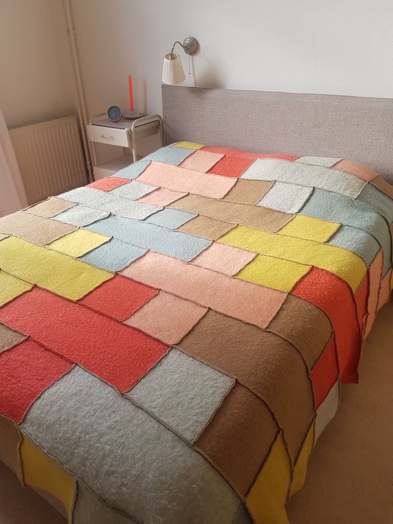 Patchwork bedspread / coverlet / wool blanket made of dutch Etsy