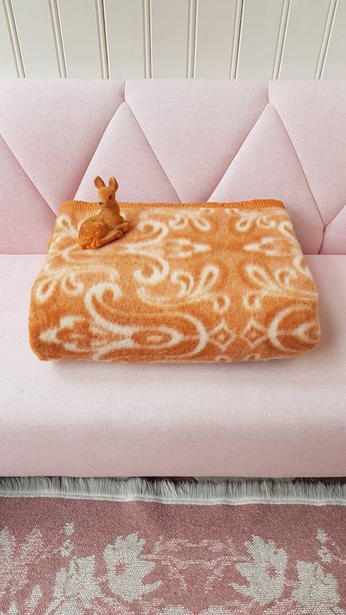 French vintage blanket Bélier Lainé wool blanket Etsy