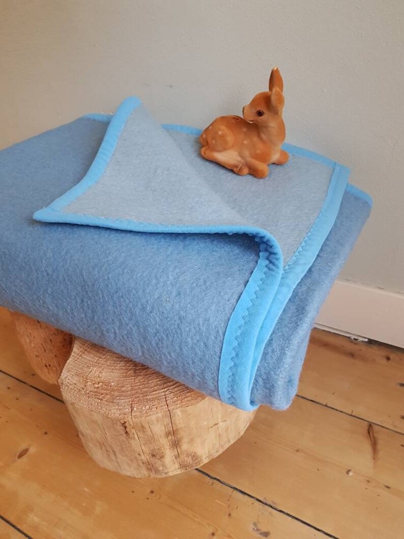 Dutch vintage blanket mid centuries wool blanket duo tone Etsy