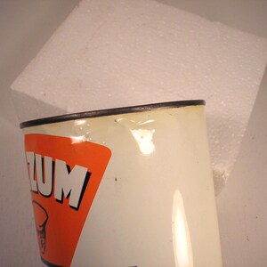 Aceite vintage Oilzum de 2 libras. Lata de grasa imagen 5