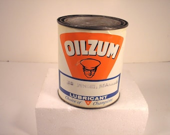 Vintage Oilzum 2 Lb. Grease can