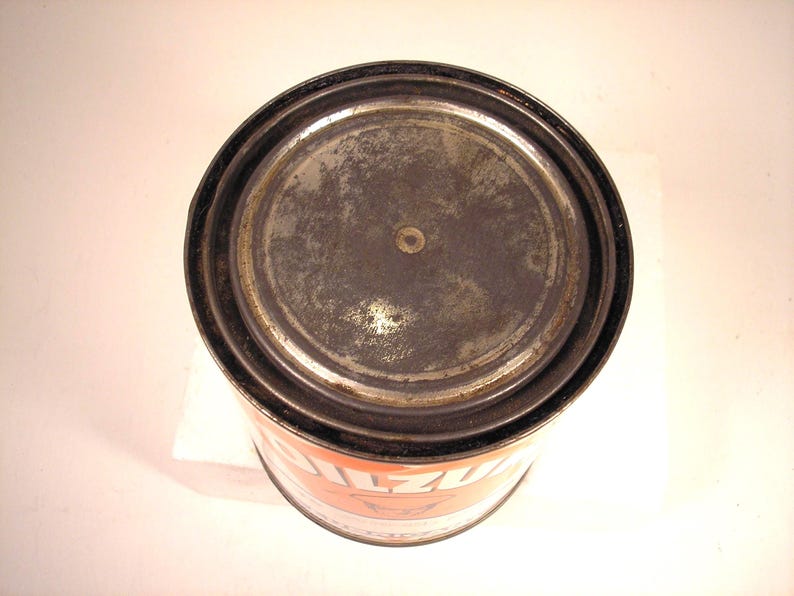 Aceite vintage Oilzum de 2 libras. Lata de grasa imagen 3
