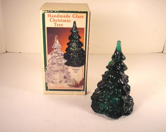 Vintage Fenton Glass Christmas Tree Handmade