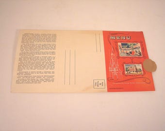Disneyland 1955 Carnation ice cream parlor menu unfolded