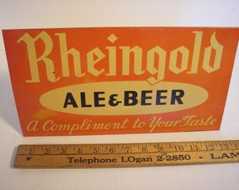 Rheingold Ale & Beer sign