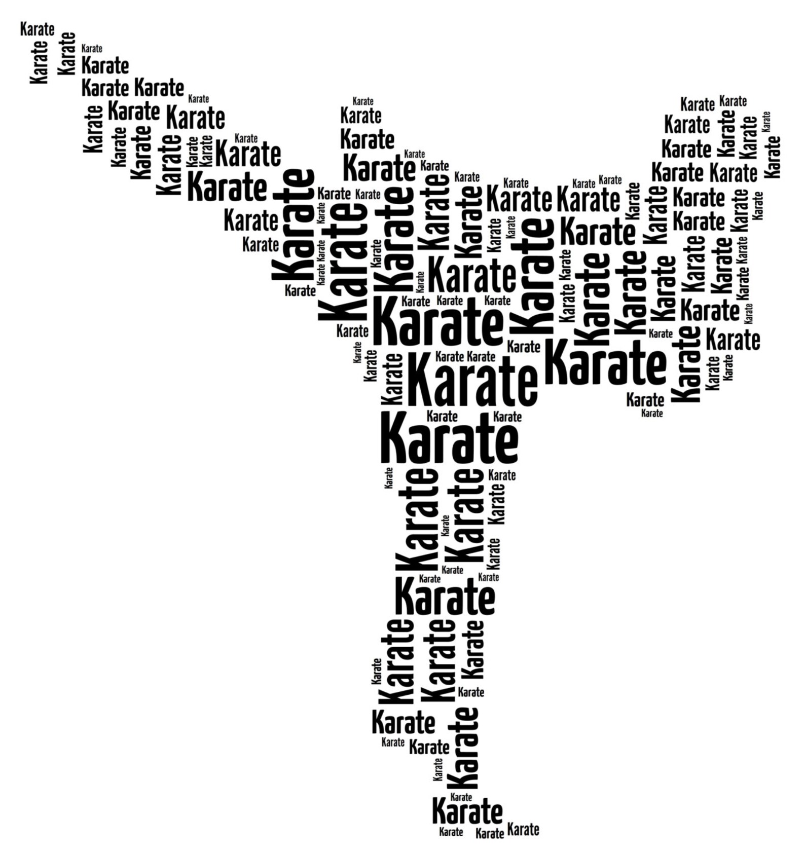 Karate Kick personalised word art digital image Etsy