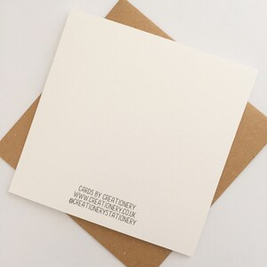 Reverse of card