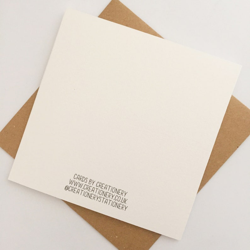 Reverse of card