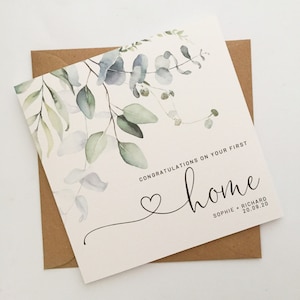 Personalised First Home Card, New Home Card, New House Card, Moving House Card, Home Sweet Home, First Home Card for Couple