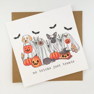 Funny Halloween Greeting Card, Happy Halloween Card, Halloween Birthday Card, Card for Dog Lover, October Birthday Card