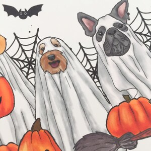 Funny Halloween Greeting Card, Happy Halloween Card, Halloween Birthday Card, Card for Dog Lover, October Birthday Card