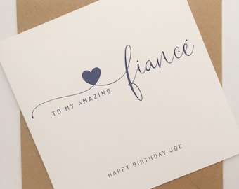 Fiance Birthday Card, Future Husband Birthday Card, Fiancé Birthday Card, Happy Birthday To My Fiancé, Birthday Card Fiancé