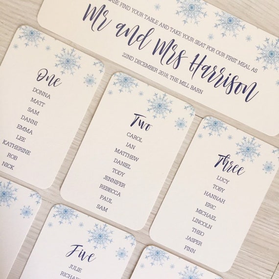 Christmas Wedding Seating Chart