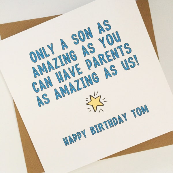 Son Birthday Card Etsy UK Son Birthday Card Etsy UK