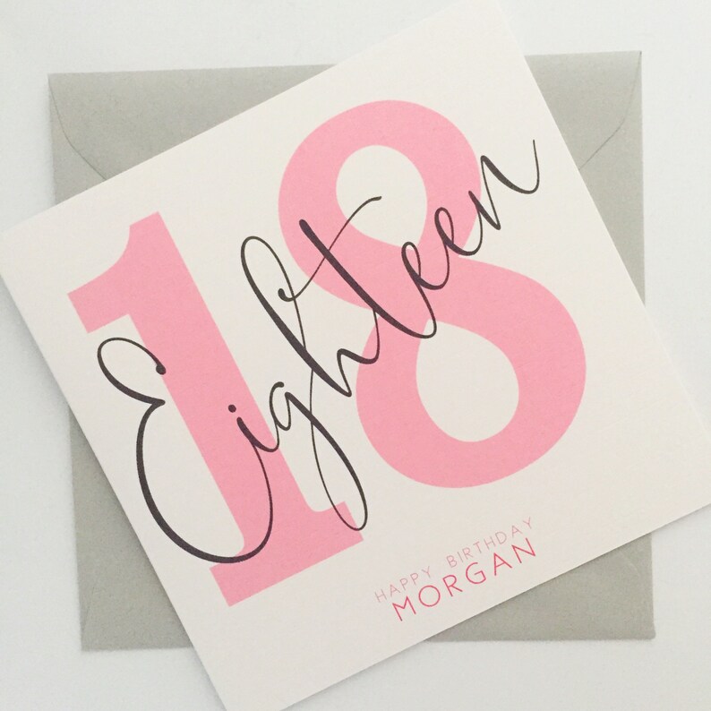 Daughter 18th Birthday Card Personalised 18th Birthday Cards Etsy