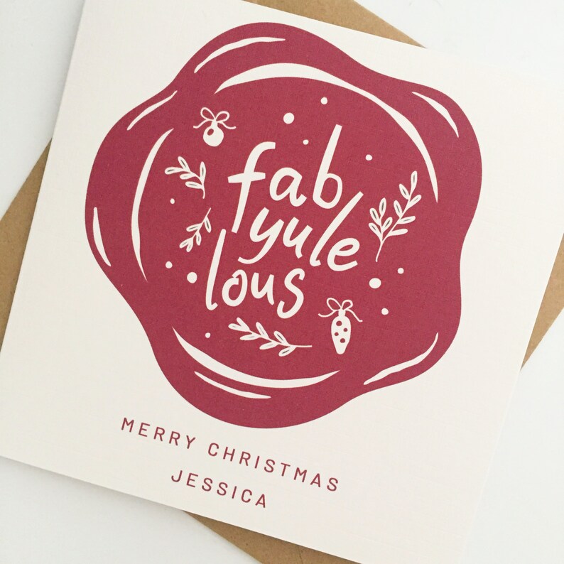 Christmas Card for Best Friend BFF Christmas Card Merry | Etsy