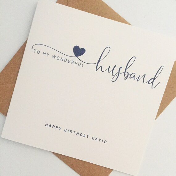 Husband Birthday Card Personalised Card for Husband Birthday - Etsy UK