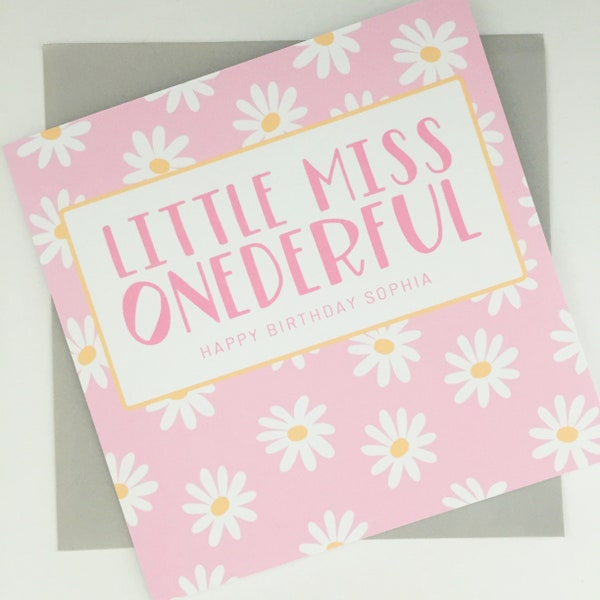 Carte d'anniversaire Onderful, carte d'anniversaire pour filles, carte d'anniversaire marguerite, carte d'anniversaire personnalisée, carte pour fille, petite-fille, nièce