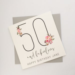 Personalised 50th Birthday Card