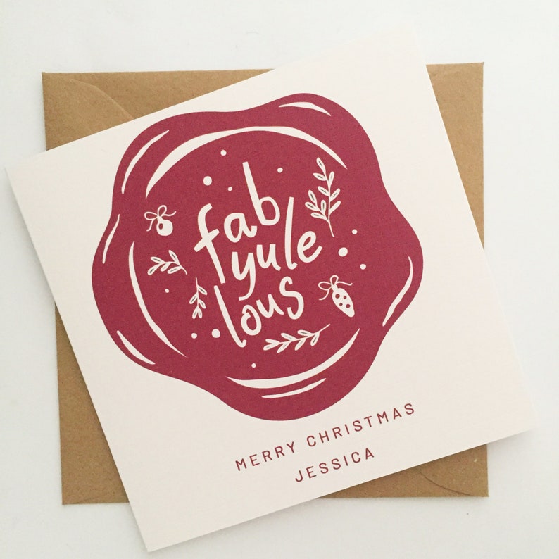 Christmas Card for Best Friend BFF Christmas Card Merry | Etsy
