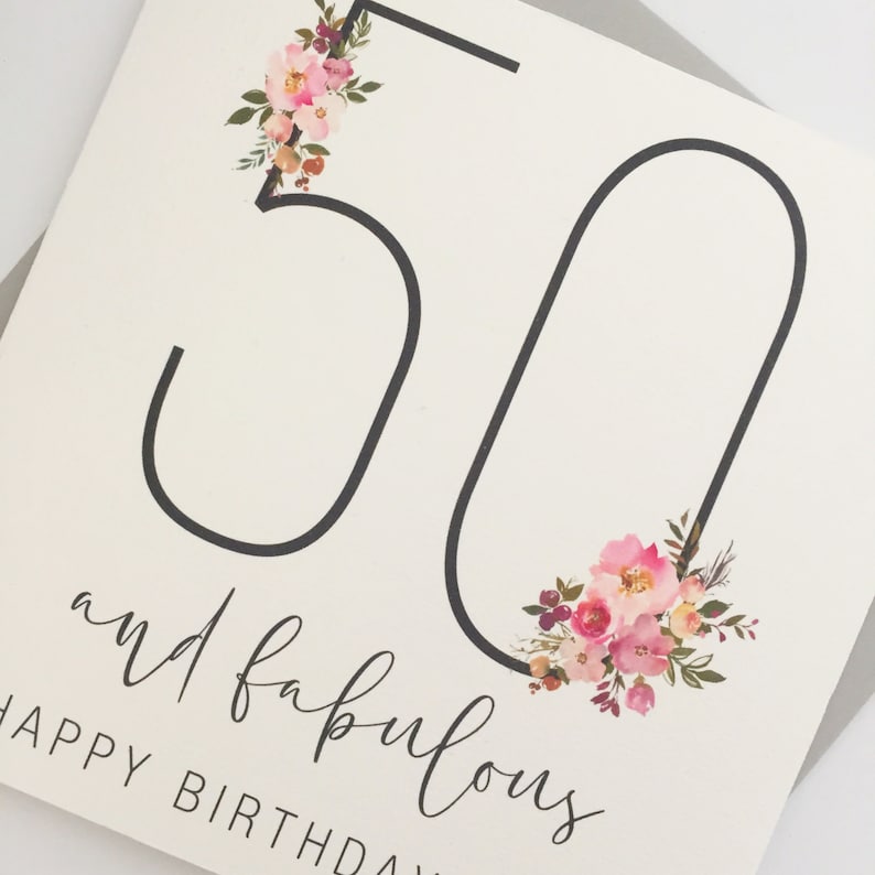 50th birthday card for women