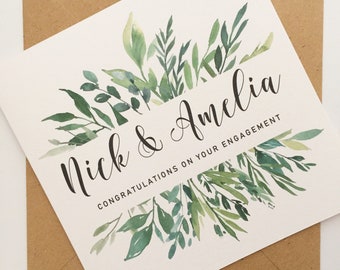 Personalised Engagement Card, You're Engaged Card, Congratulations, Engagement Card, Personalised Card, Couple Card, On your Engagement