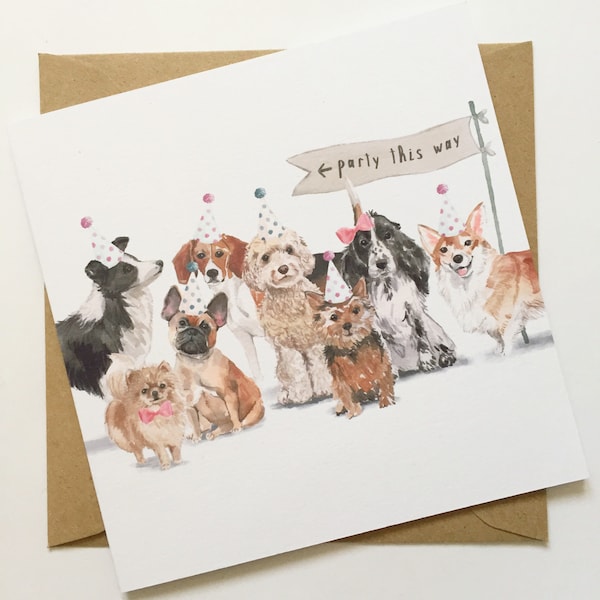 Dog Lover Birthday Card, Have a Pawsome Birthday, Dog Greeting Card, Dog Trainer Card, Dog Walker Card, Dog Birthday Card, Card With Dogs On