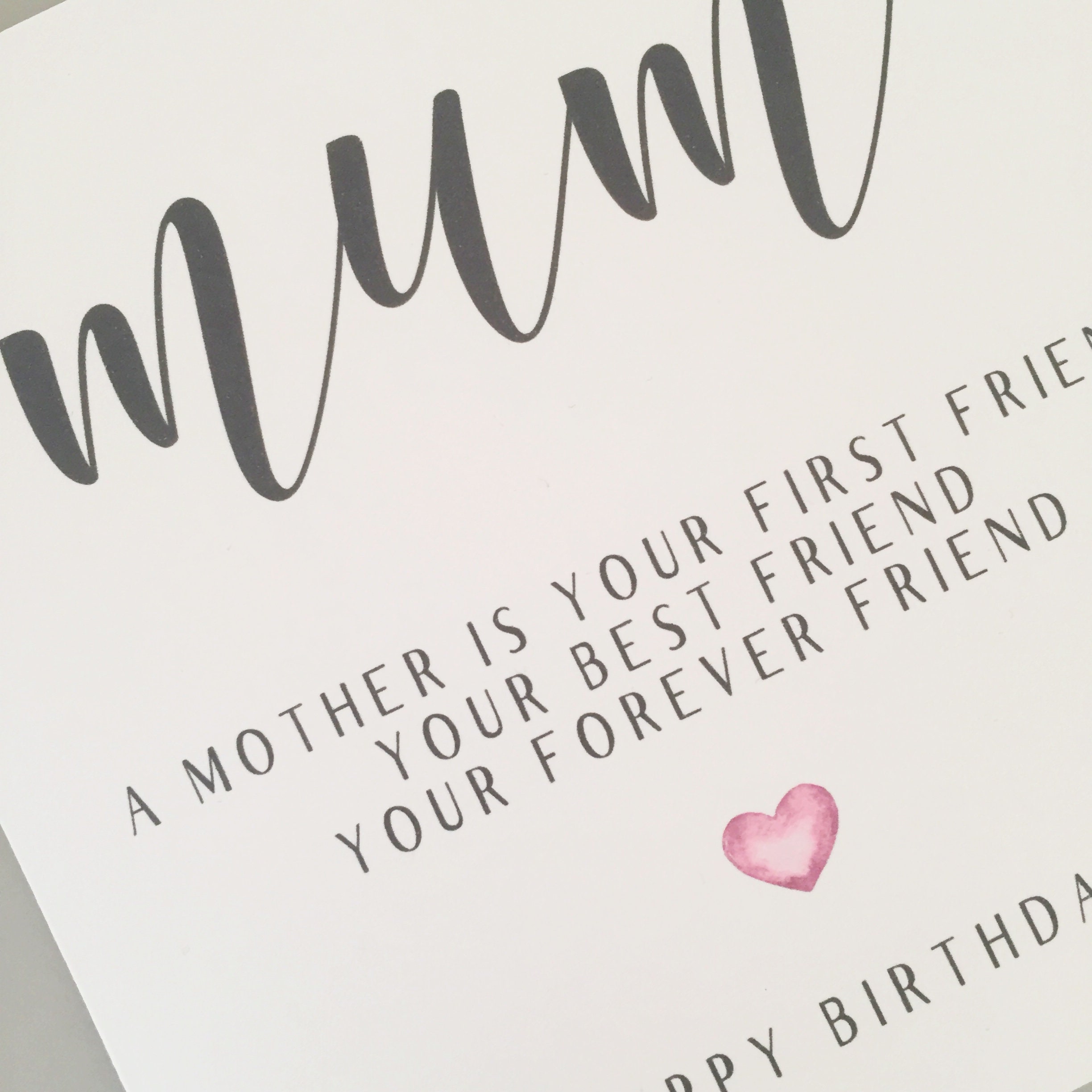 Mum Birthday Card Happy Birthday Card Mum Birthday Card Etsy UK