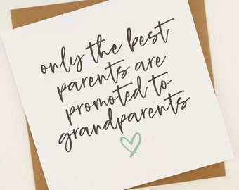 Grandparents Pregnancy Announcement Card, Your Official Promotion Notice From Parents to Grandparents, Baby Reveal Announcement