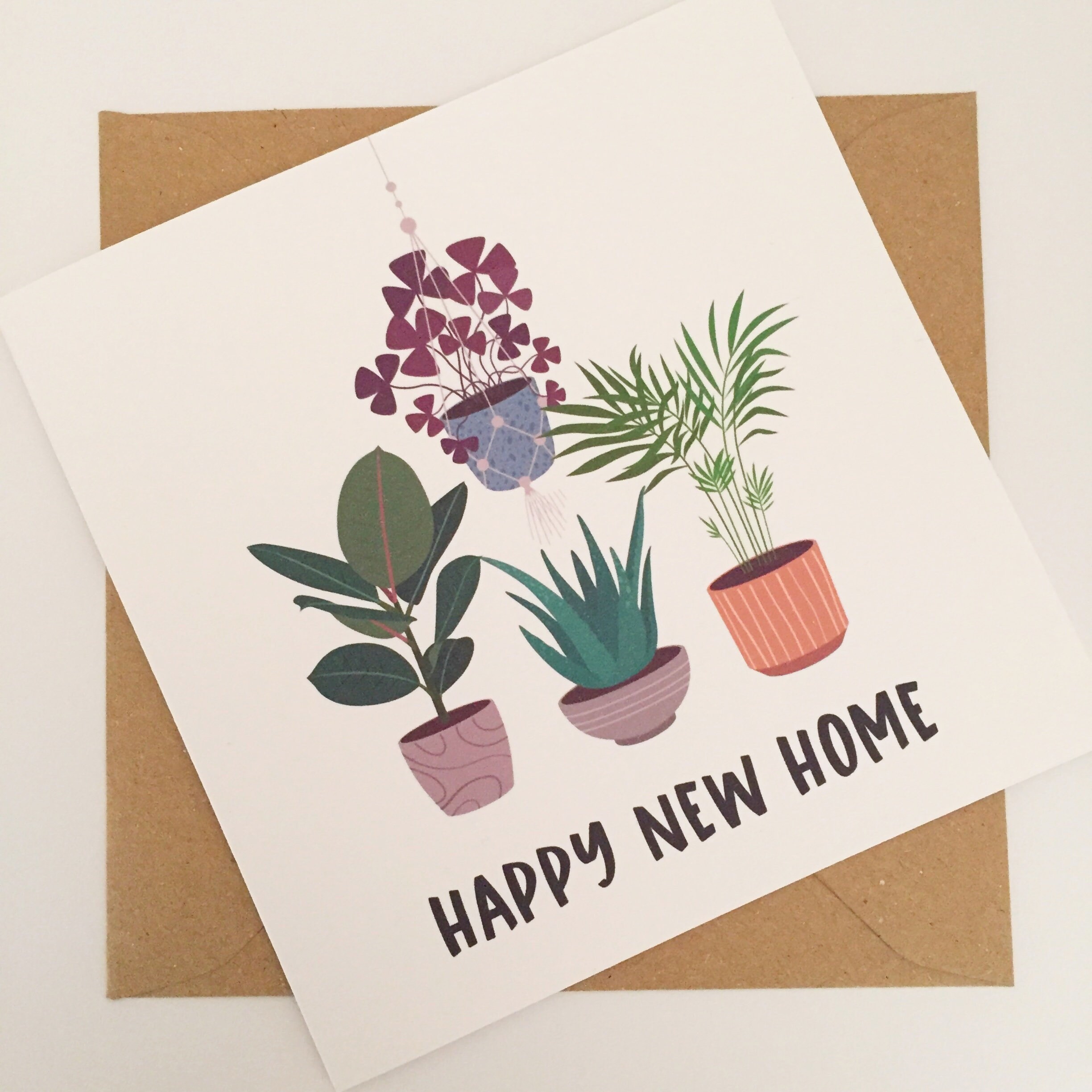 Plant New Home Card New Home Greeting Card Congratulations Etsy
