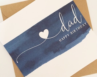 Dad Birthday Card, Happy Birthday Card Dad, Birthday Card For Dad, 40th, 50th, 60th, 70th Birthday Card, World's Best Dad Birthday Card