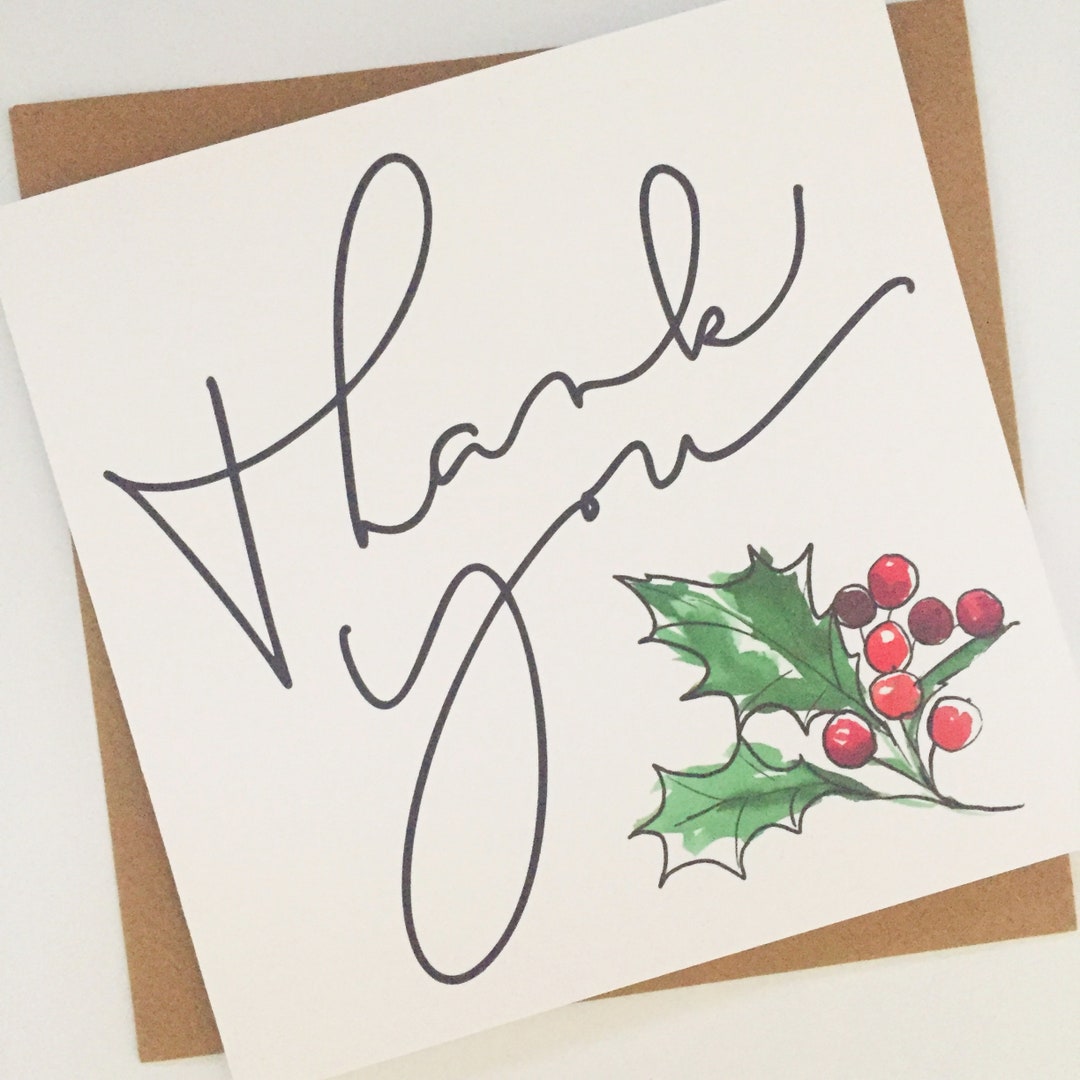 Christmas Thank You Card, Christmas Present Thank You, Happy New Year