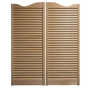 Louvered Cafe Doors | Saloon Doors- Made for a 36&quot; Door Opening
