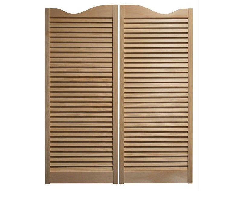 Louvered Cafe Doors Saloon Doors Made for a 30 Door Opening Etsy