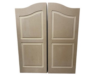 Saloon Doors | Cafe Doors Unfinished Fits Any 30" (2'6"), 32" (2'8") or 36" (3') Door Opening x 42" Tall Includes All Hardware- Paint Grade