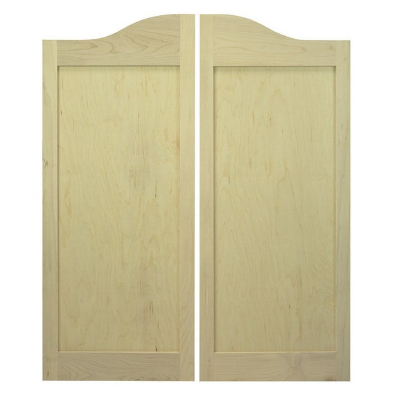 Arch Top Maple Cafe Saloon Doors Shaker Style Flat Panels Etsy